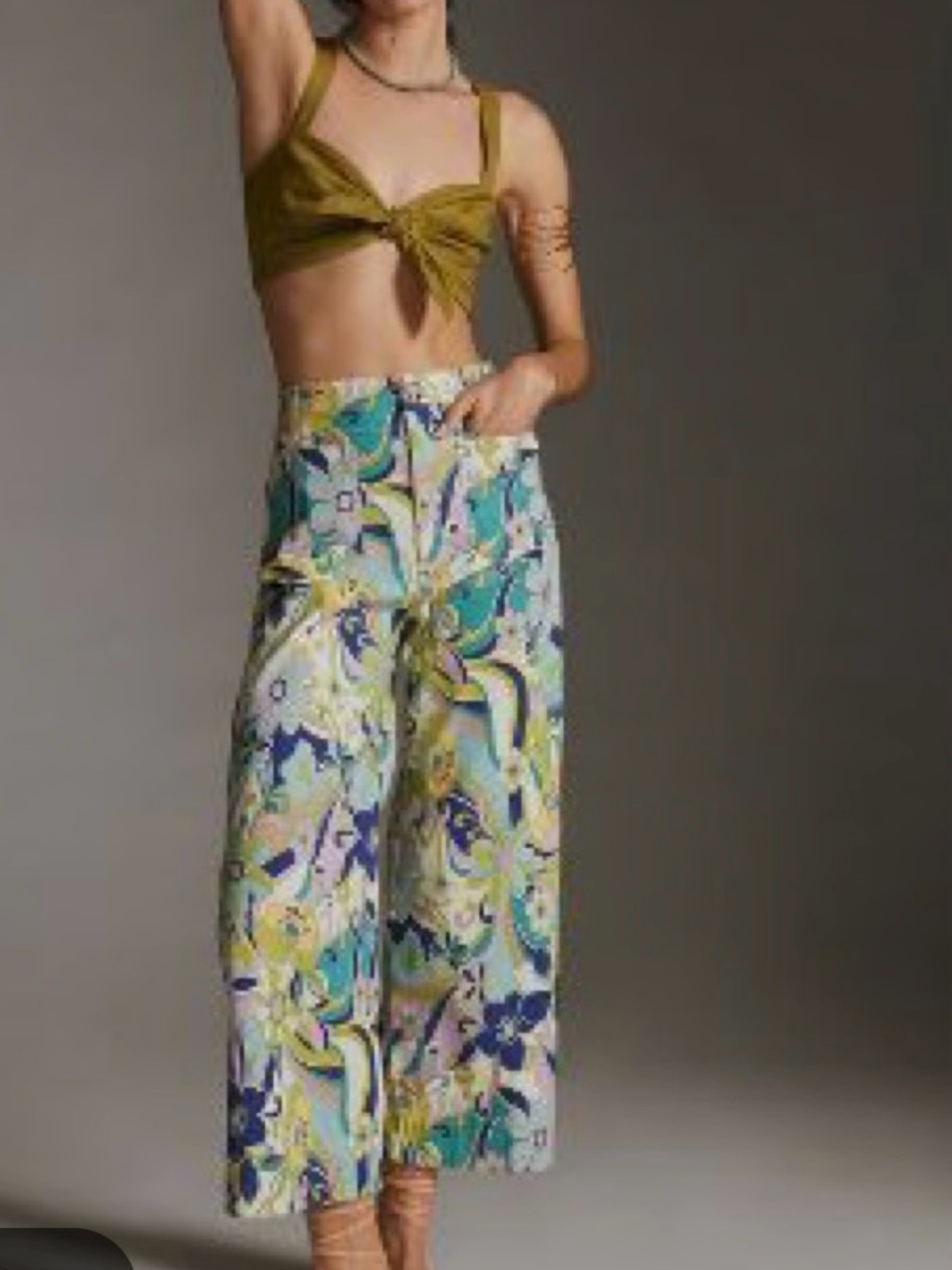 Anthropologie Multi-Color Wide-Leg Printed Palazzo Pants